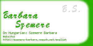 barbara szemere business card